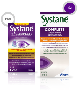 Alcon - Systane Complete® tartósítószer-mentes lubrikáló szemcsepp 10ml Szállítás: 1-2 munkanapon belül
