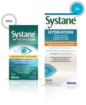 Alcon - Systane HYDRATION® tartósítószer-mentes lubrikáló szemcsepp 10ml Szállítás: 1-2 munkanapon belül
